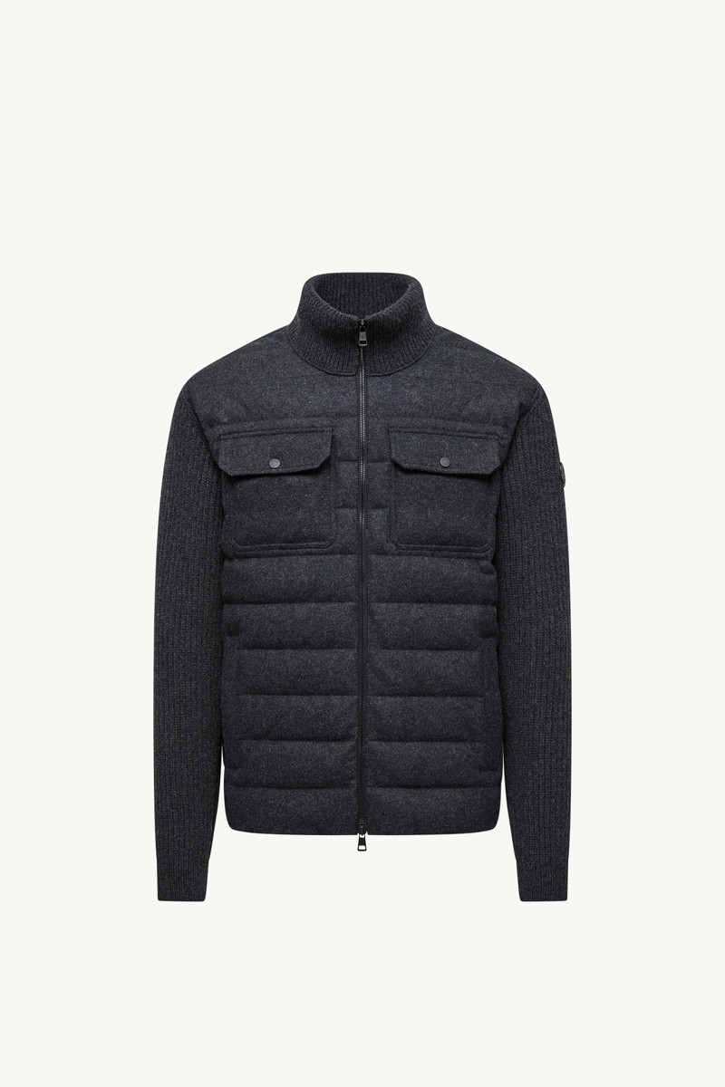 Padded Wool Zip-up Cardigan 1