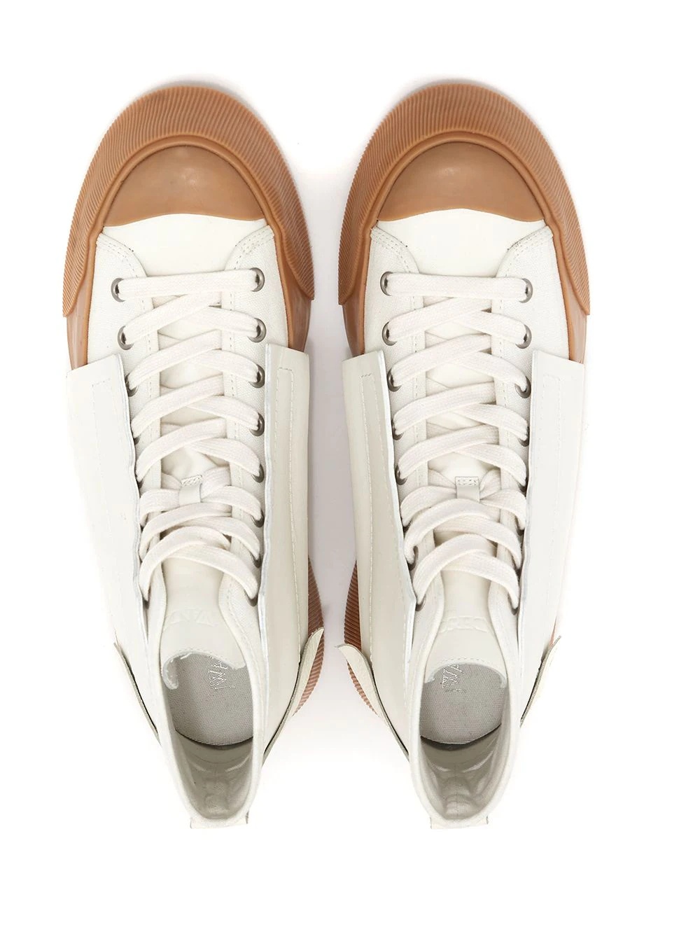 panelled high-top sneakers - 3