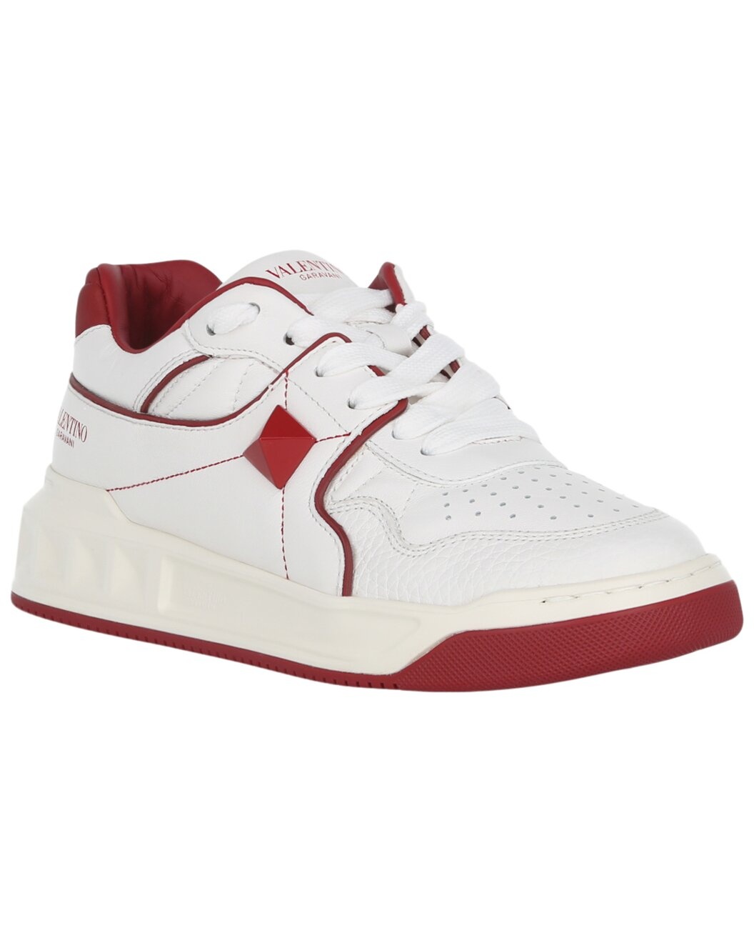 Valentino One Stud Leather Sneaker - 1