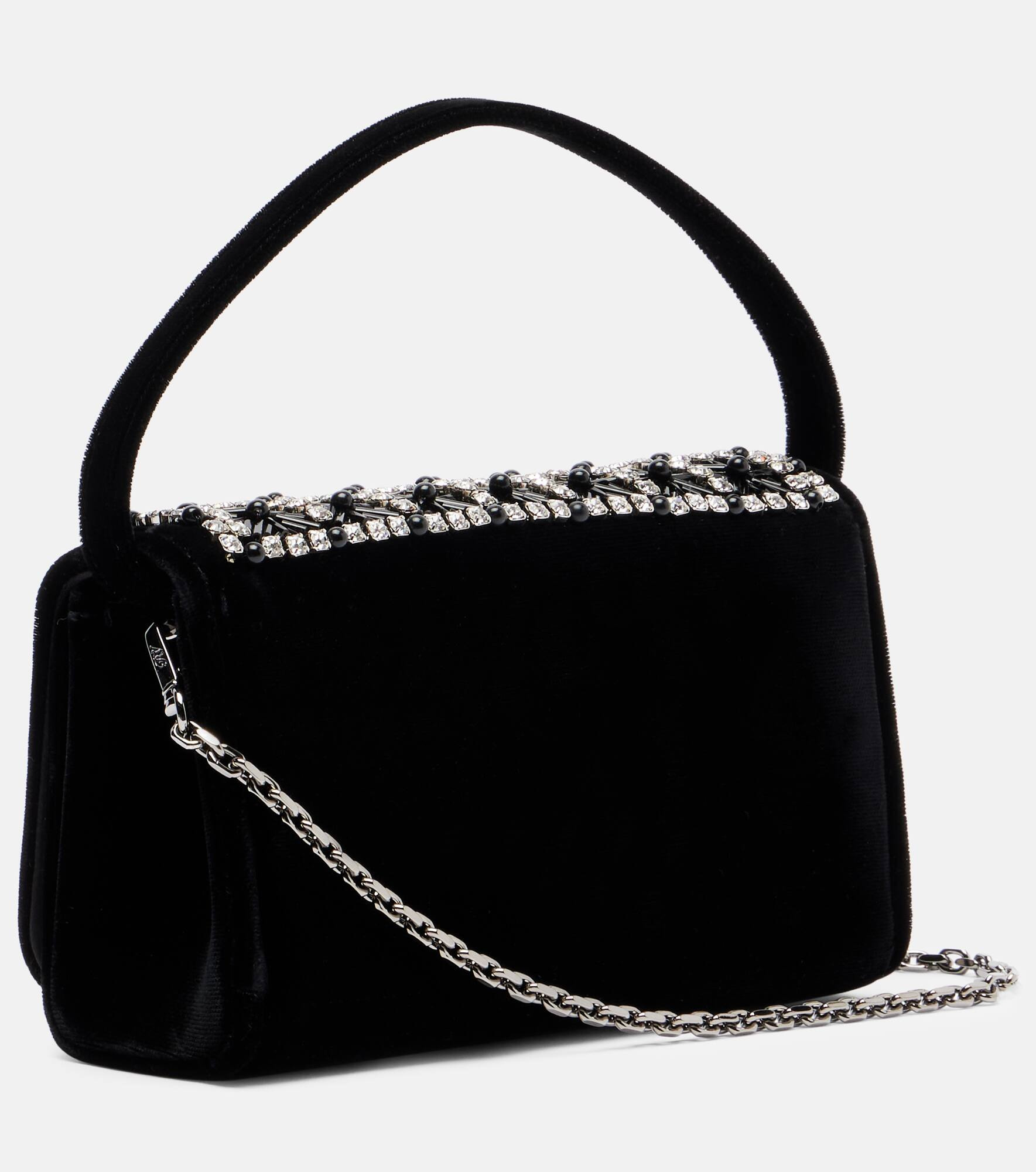 Pilgrim Micro embellished velvet clutch - 4