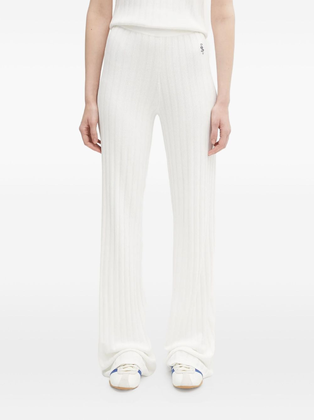 ribbed knit trousers - 3