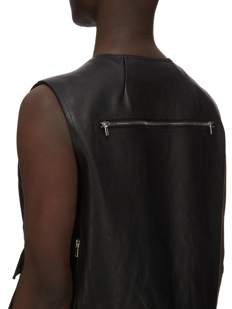 Black Porterville Utility Leather Vest 5