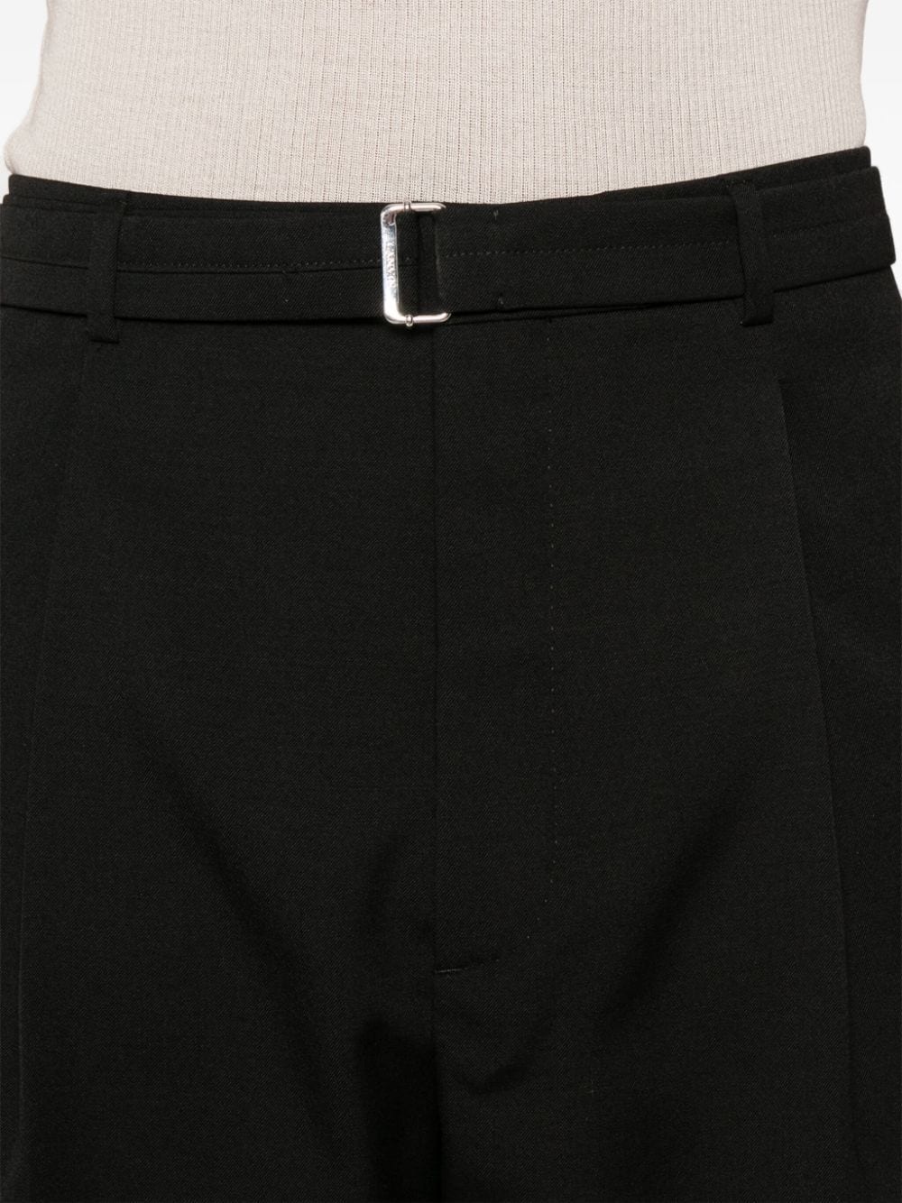 pleat-detail wool trousers - 5