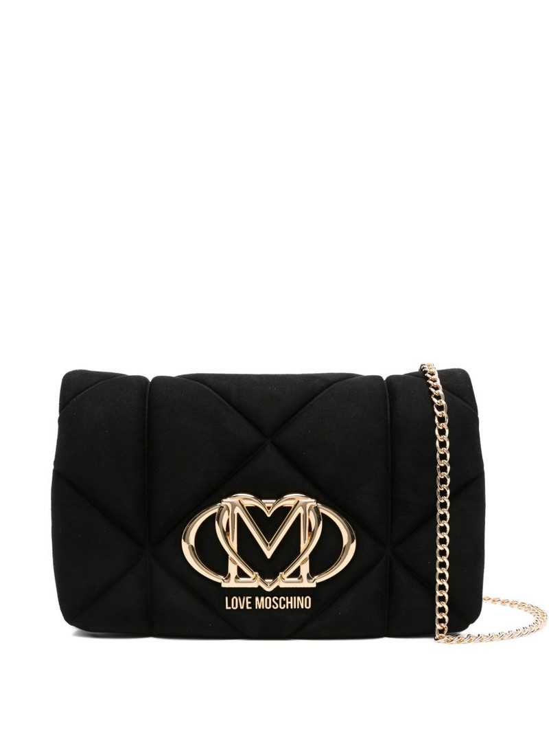 quilted logo-plaque cross body bag 1