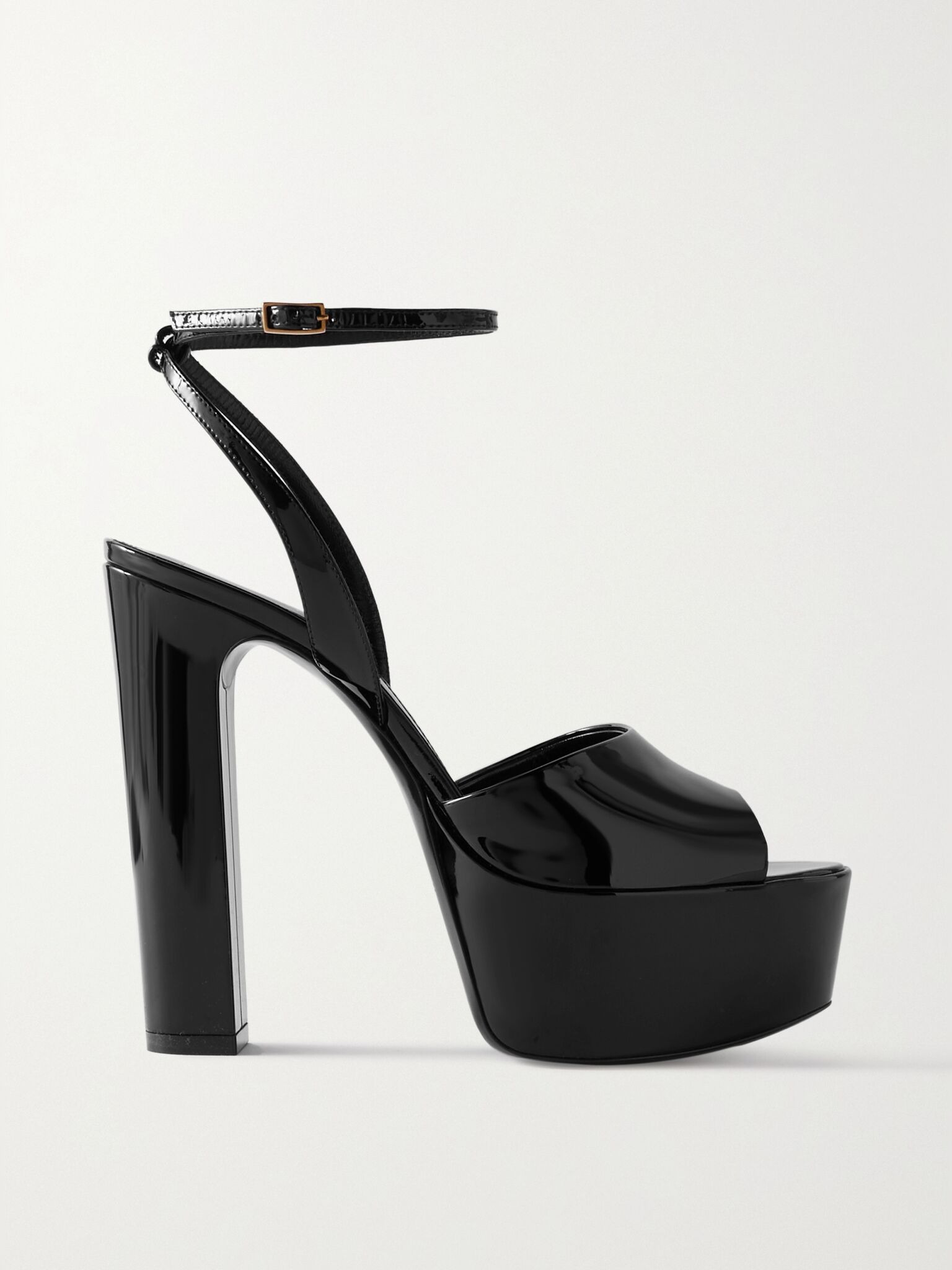 Jodie patent-leather platform sandals Black - 1