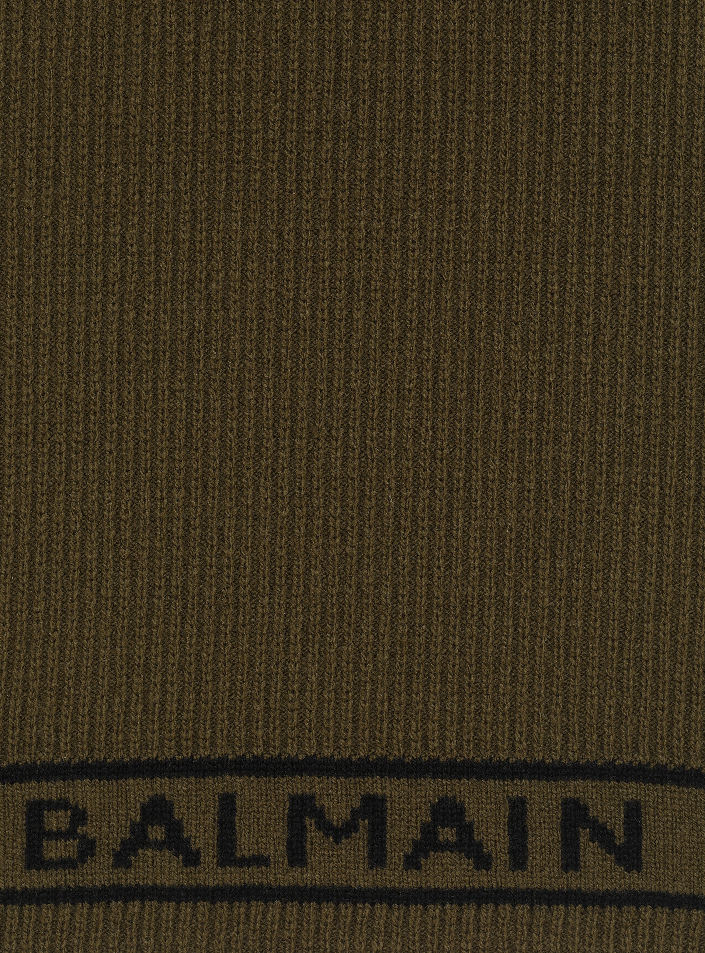 Wool scarf with Balmain logo - 3