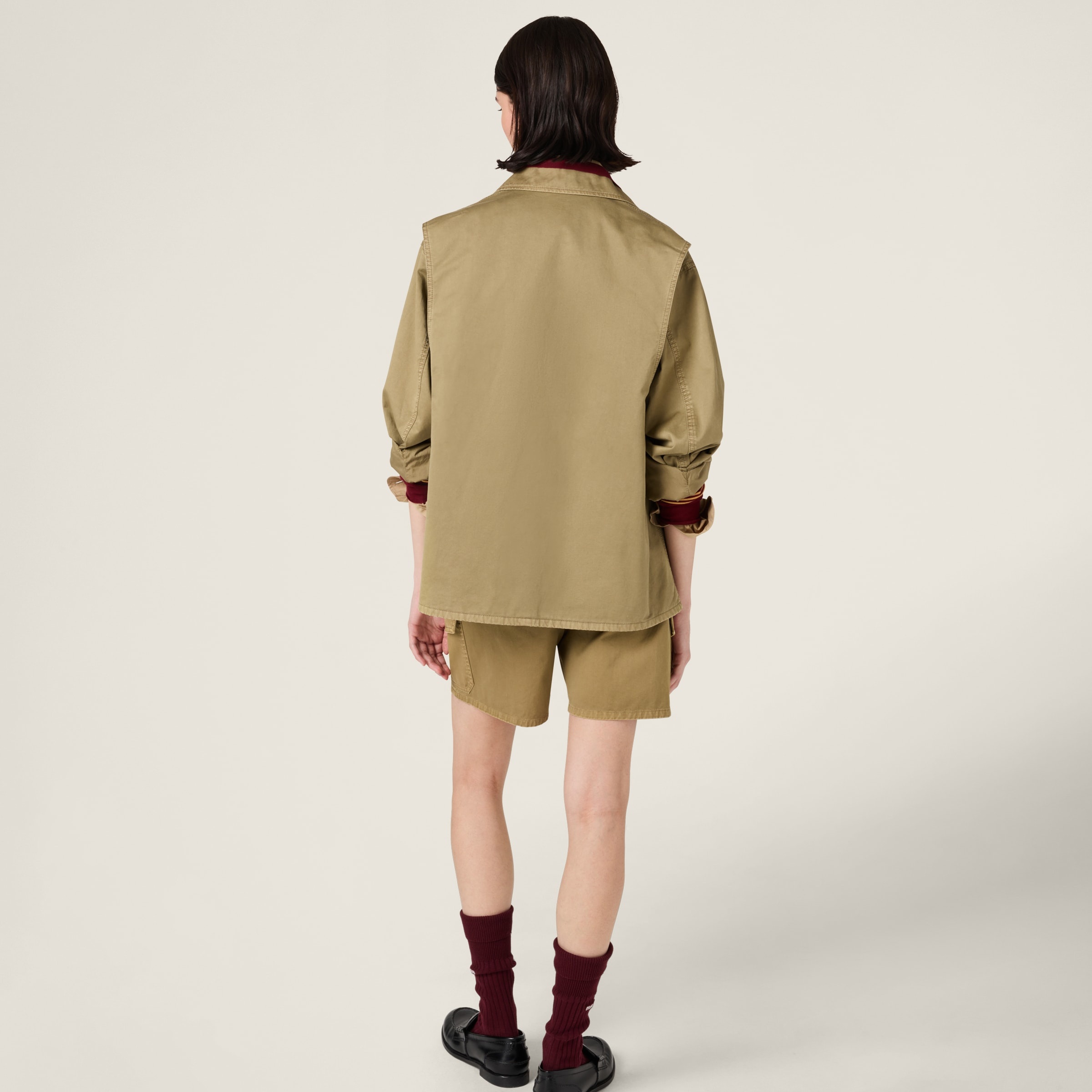 Garment-dyed cotton satin jacket - 3