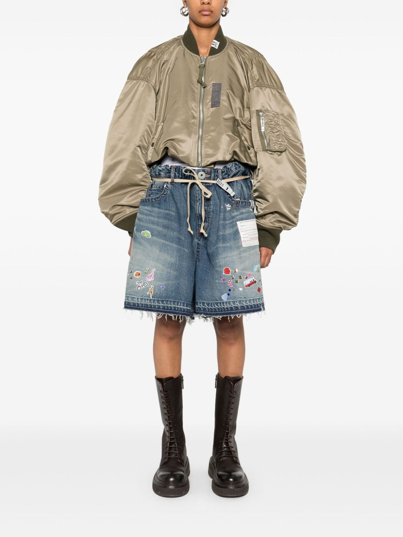 Maison MIHARAYASUHIRO patch-detail denim shorts outlook