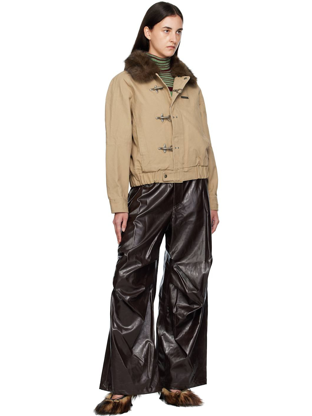Beige Ortega Washed Cotton Jacket - 4