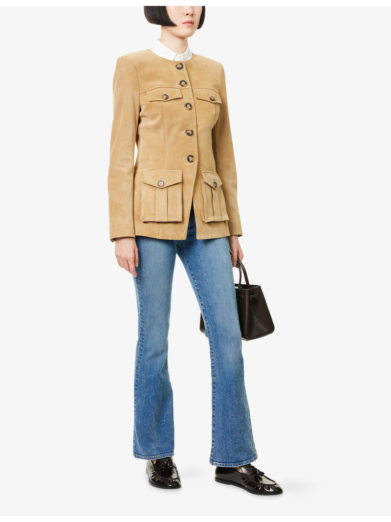 VERONICA BEARD Beverly Flared Denim-Blend Jeans outlook