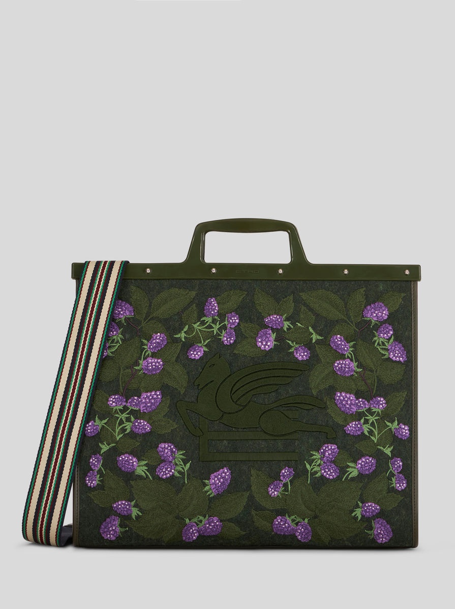 LARGE EMBROIDERED LOVE TROTTER BAG - 1