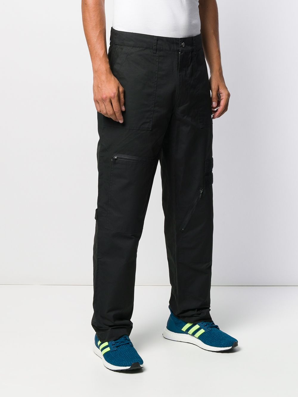 multi-pocket straight trousers - 3
