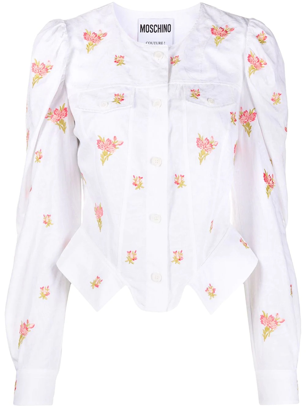 embroidered floral shirt - 1