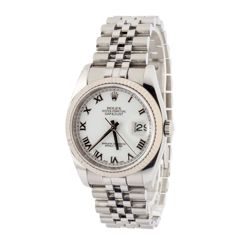 Rolex Datejust Ref 116234 White Roman Dial - 2