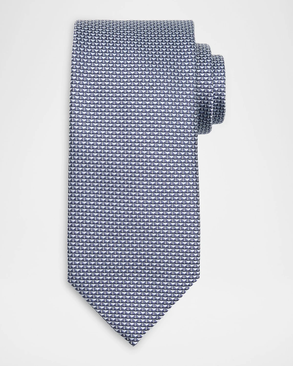 Men & apos;s Micro Triangle Silk Jacquard Tie - 1