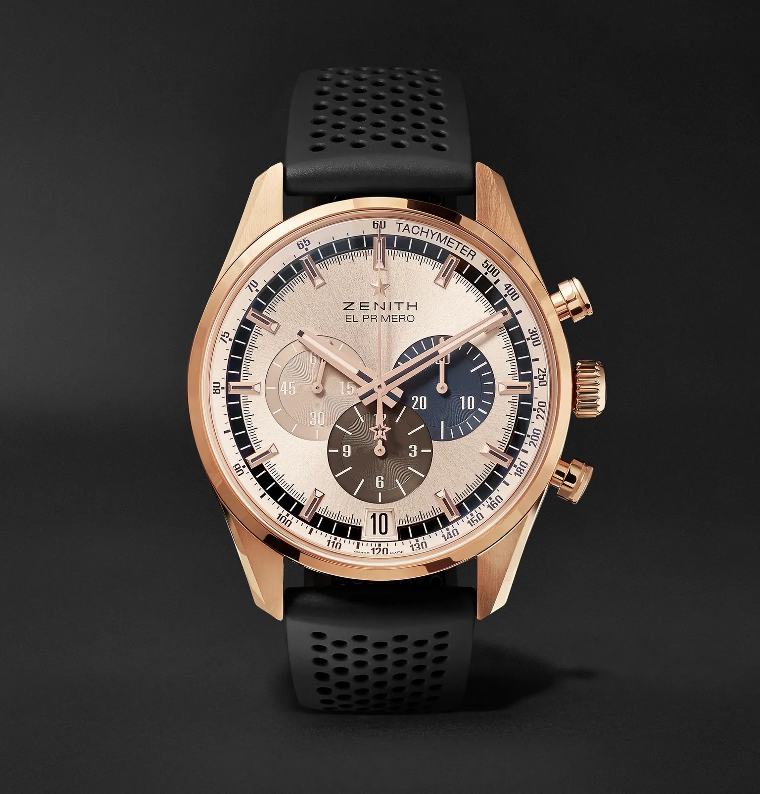 El Primero Chronomaster 1969 42mm Rose Gold and Rubber Watch, Ref. No. 18.2043.400/69.R576 - 1