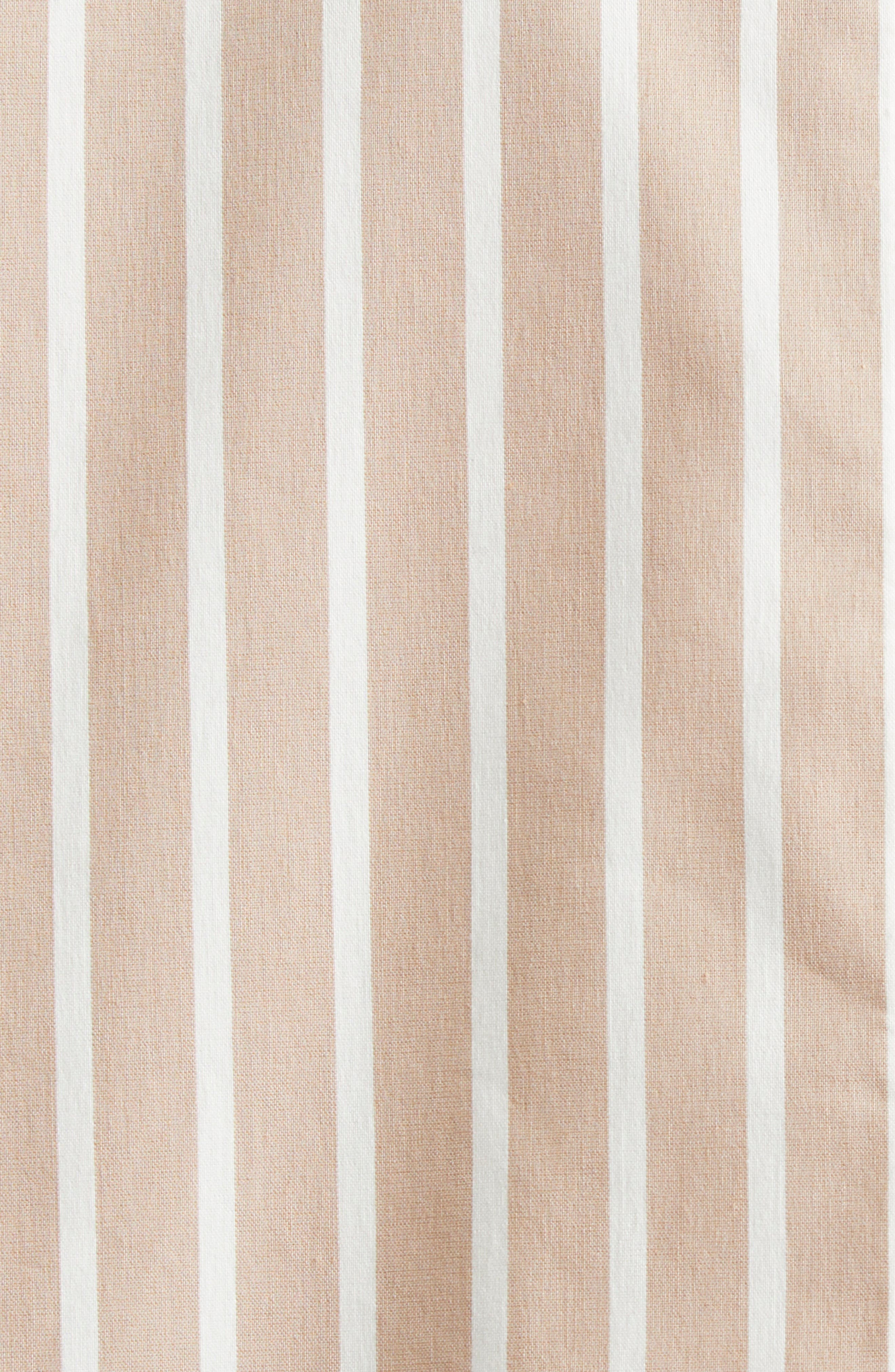 L'AGENCE Cosette Stripe High-Low Crop Snap-Up Shirt in Cappuccino/Ivory Stripe at Nordstrom - 7