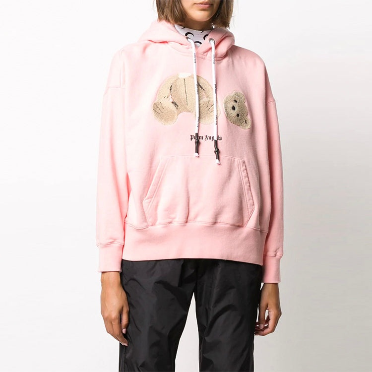 (WMNS) Palm Angels Broken Bear Cotton Hoodie 'Pink' PWBB023F20FLE0033060 - 3