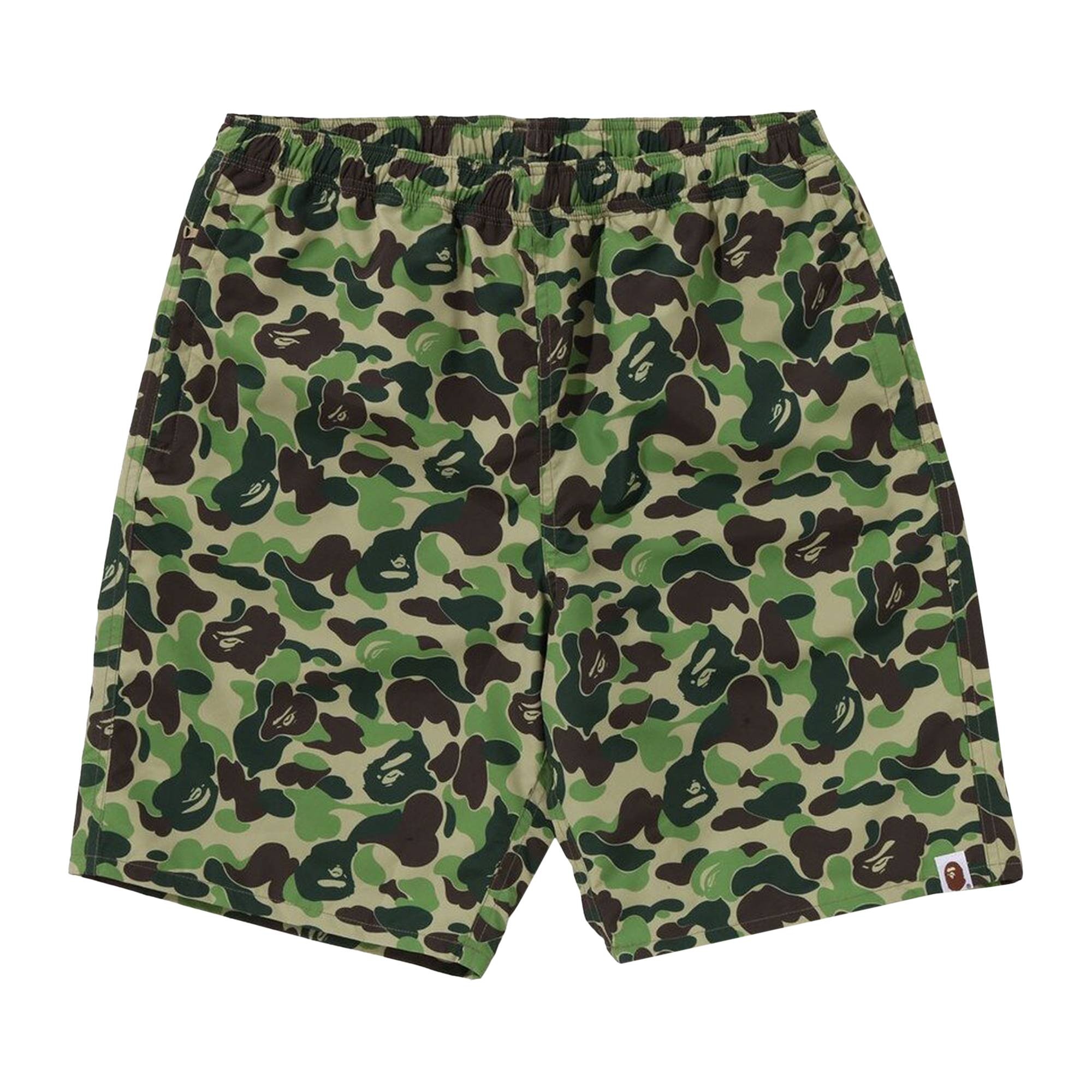 BAPE ABC Camo Beach Shorts 'Green' - 1