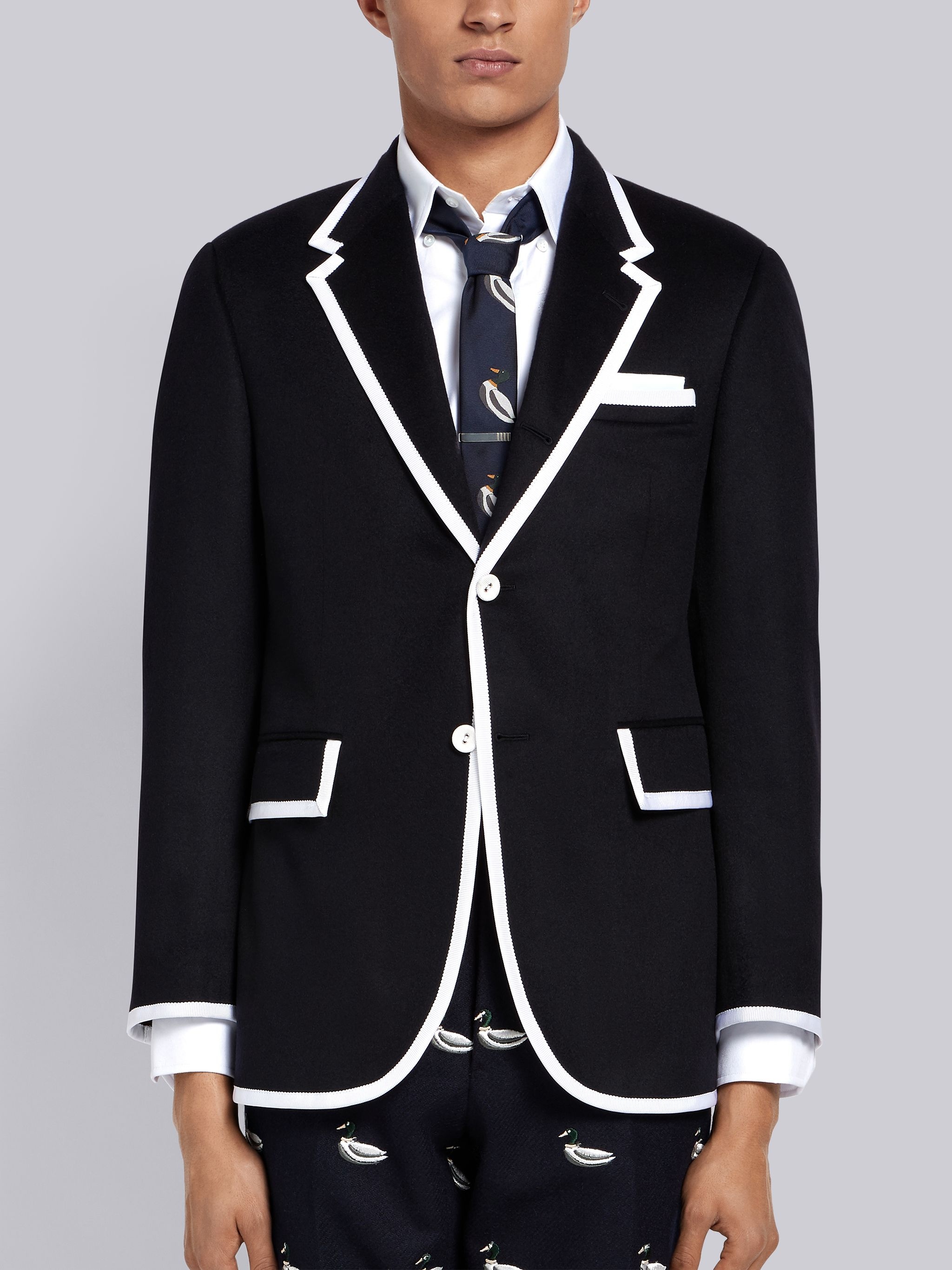 Wide Lapel Cashmere Sport Coat - 1