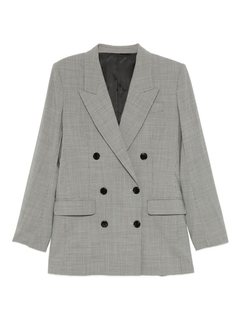 checked double-breasted jacket 1