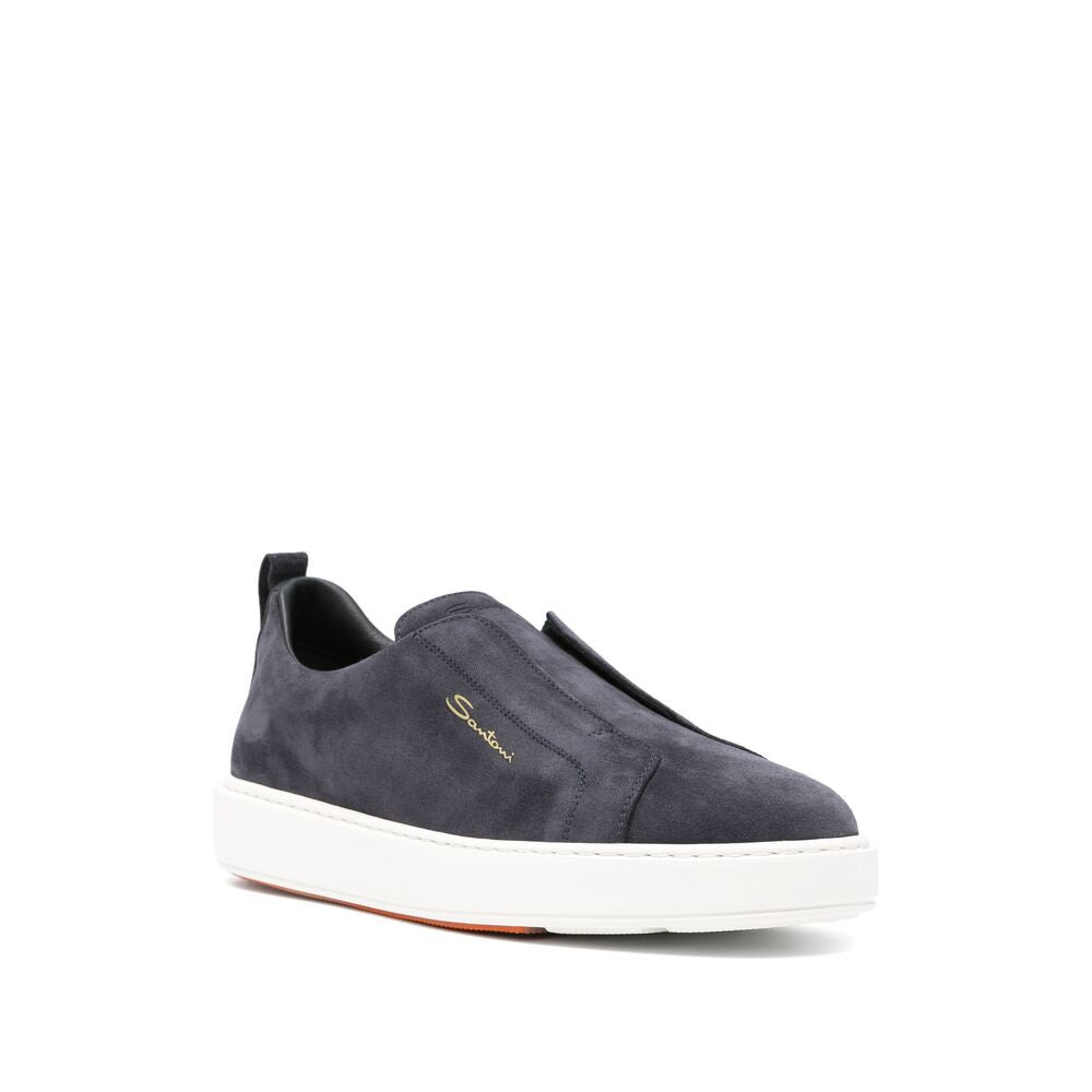 Santoni Blue Trainers - Slip-Ons Men - 3