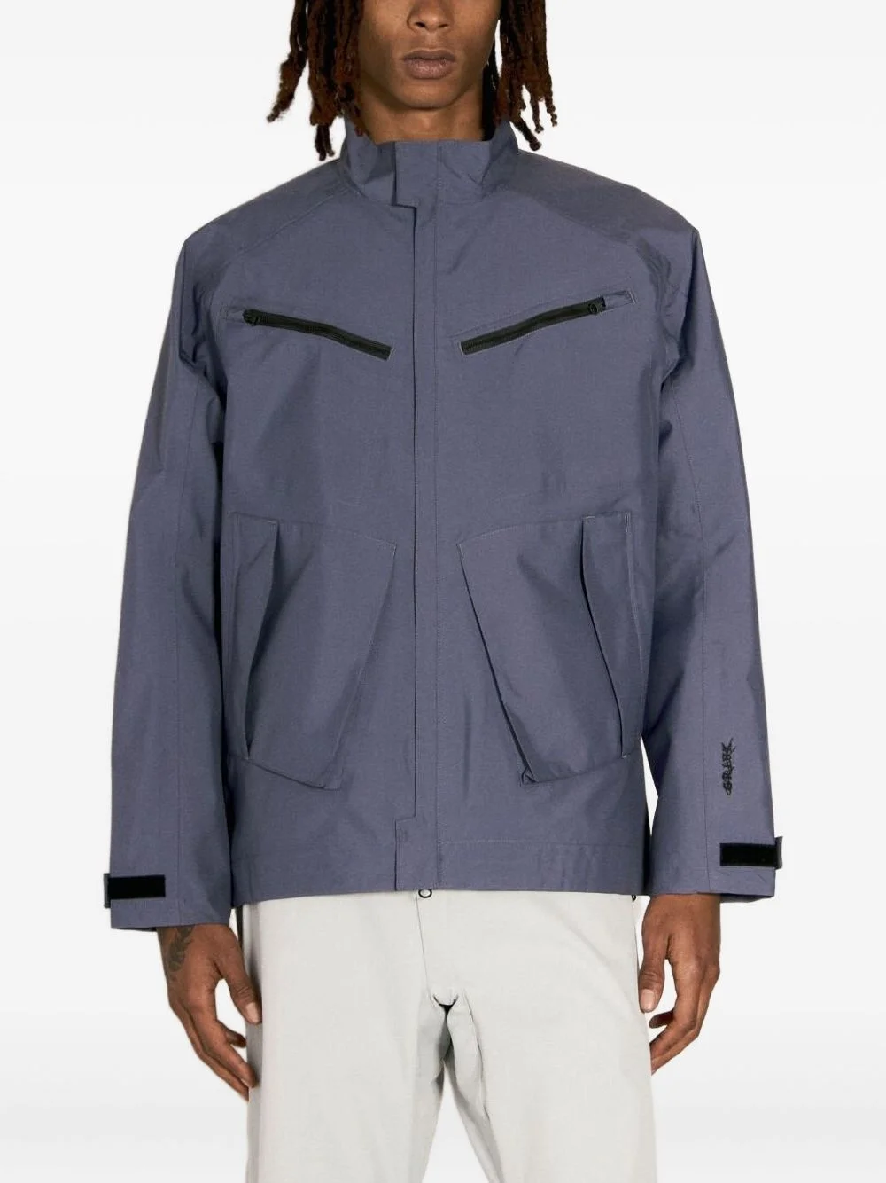 logo-embroidered jacket - 1