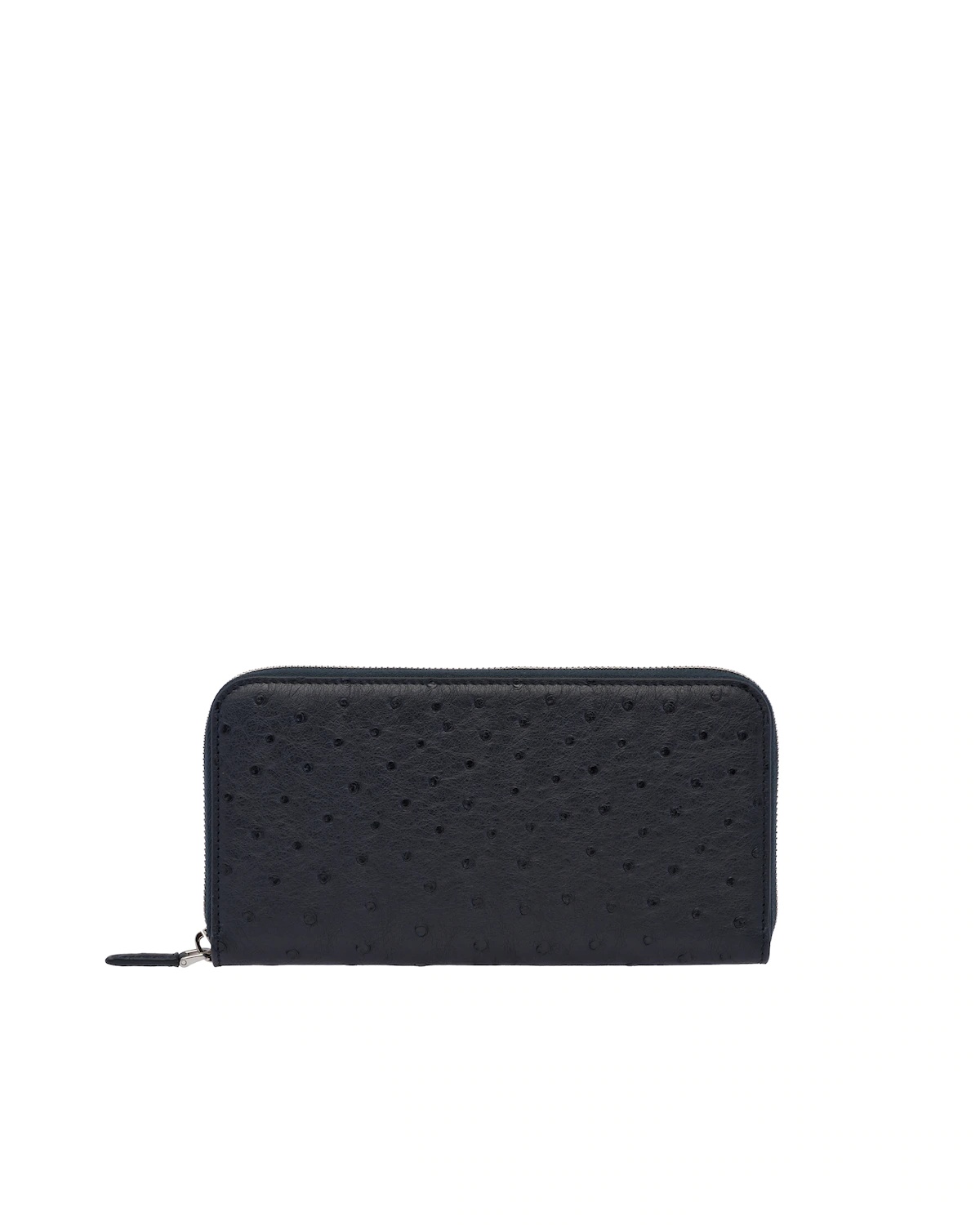 Ostrich Leather Zip Around Wallet - 1