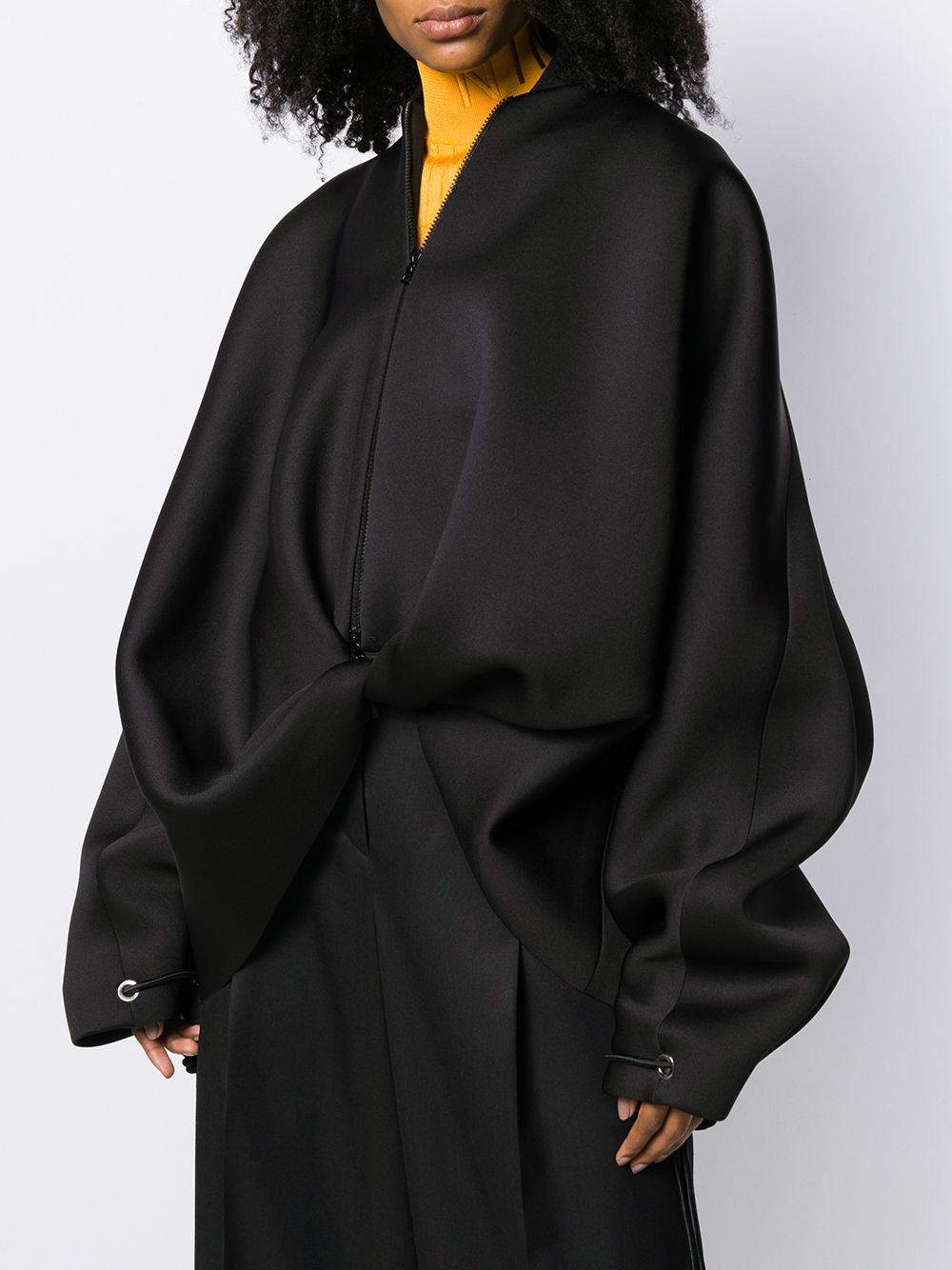 turtleneck ribbed scarf - 2