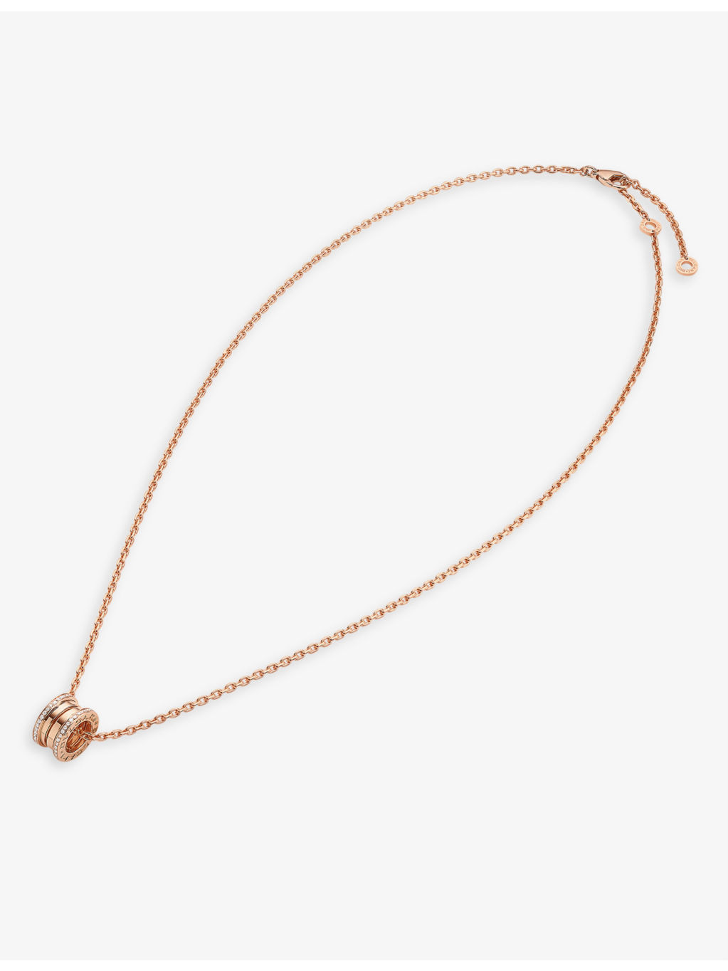 B.zero1 18ct rose-gold and 0.38ct brilliant-cut diamond pendant necklace - 2