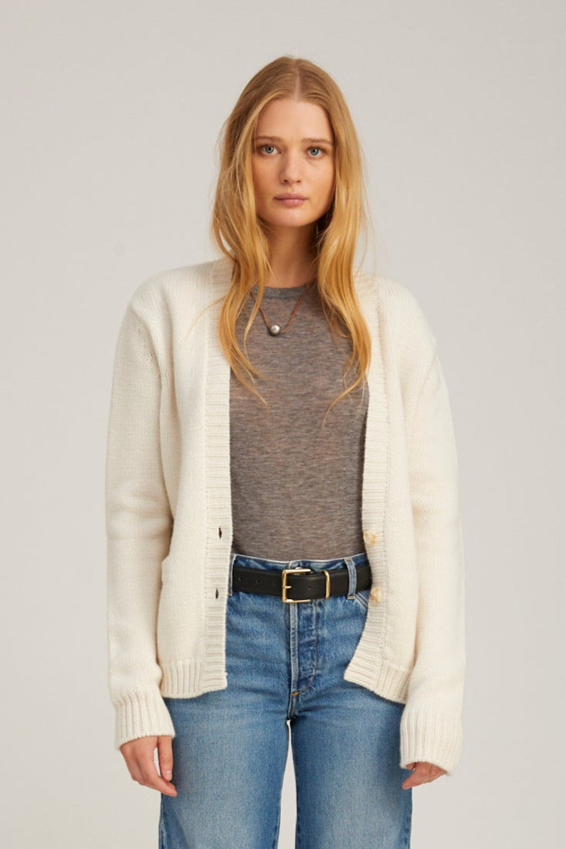 IVORY CASHMERE CARDIGAN 3
