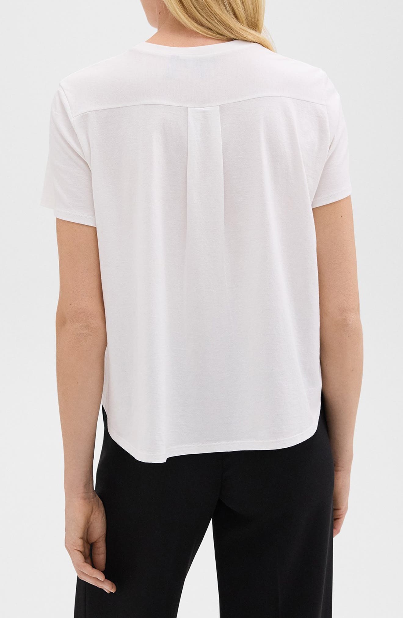 Theory Easy Apex High-Low Pocket T-Shirt in White at Nordstrom - 2