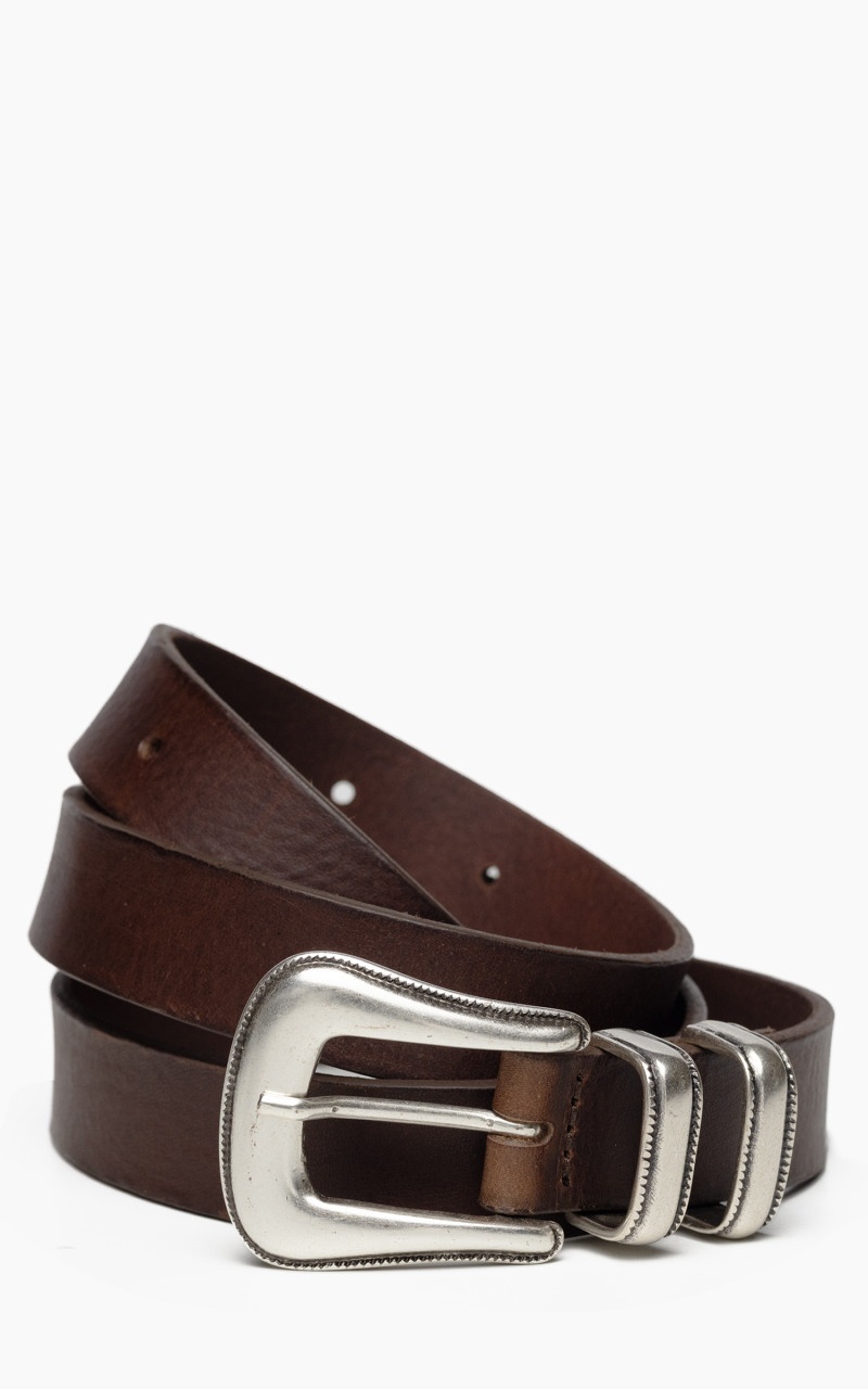 WESTERN SILVER BELT DARK BROWN - 2