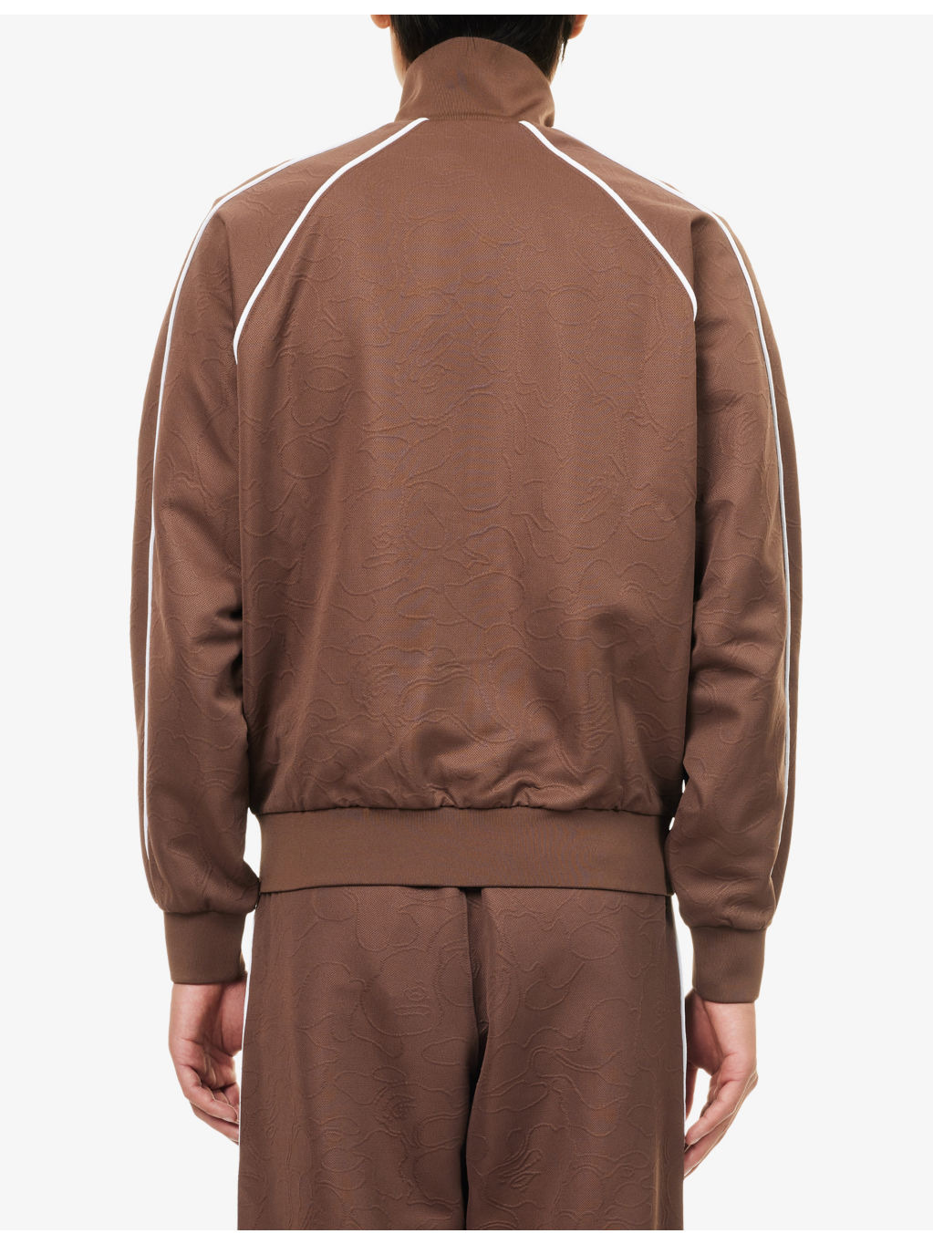 Line Camo Logo-Plaque Woven Track Jacket - 4