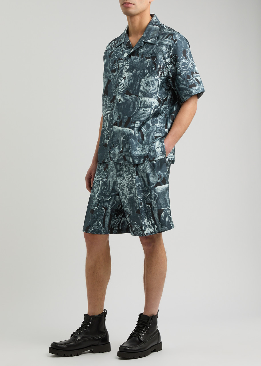 Givenchy Printed Silk-twill Shorts - 4