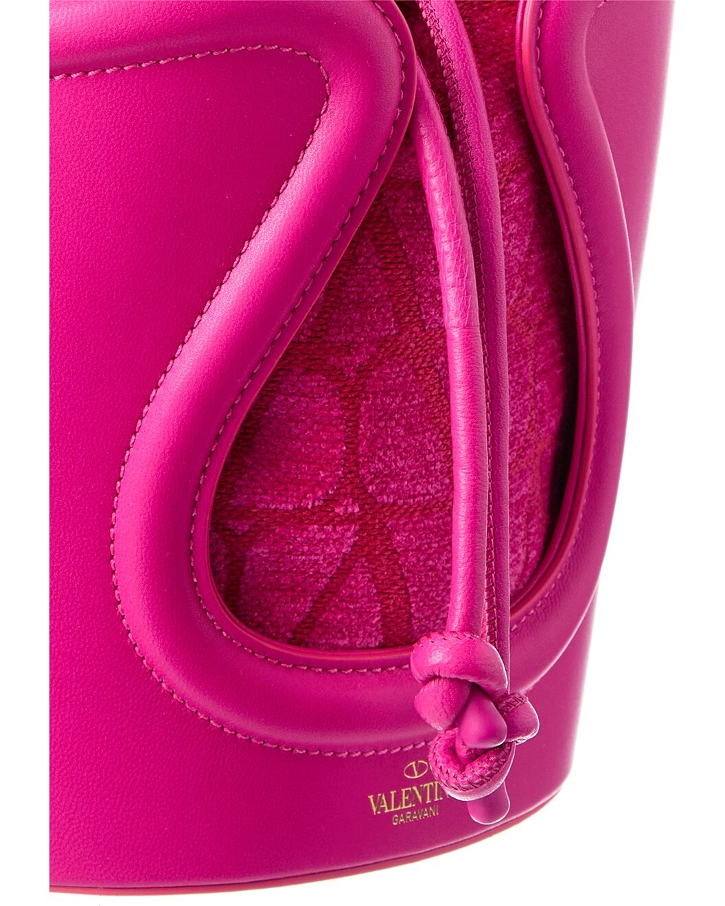 Valentino La Cinquieme Toile Iconographe Canvas & Leather Bucket Bag - 3