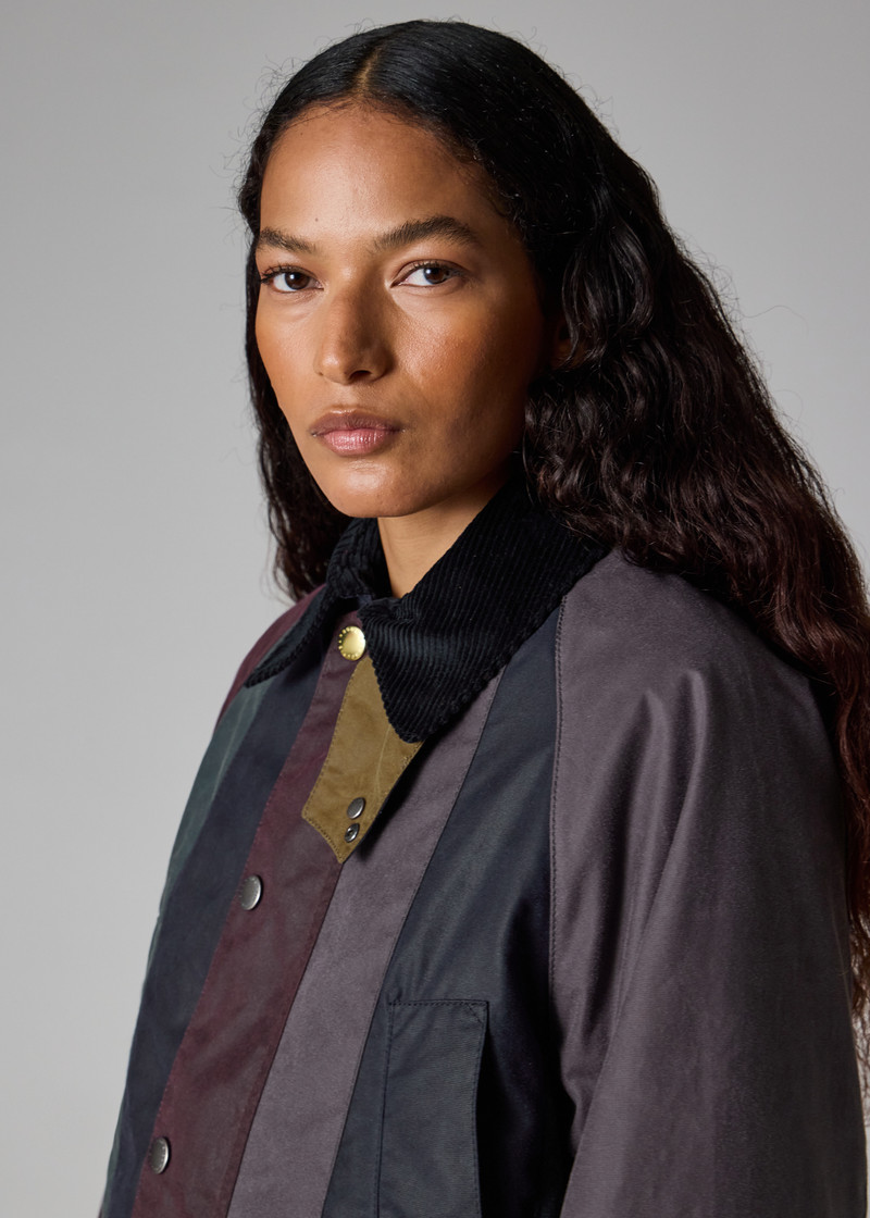 Paul Smith loves Barbour - Striped Oversized Bedale Wax Jacket 16