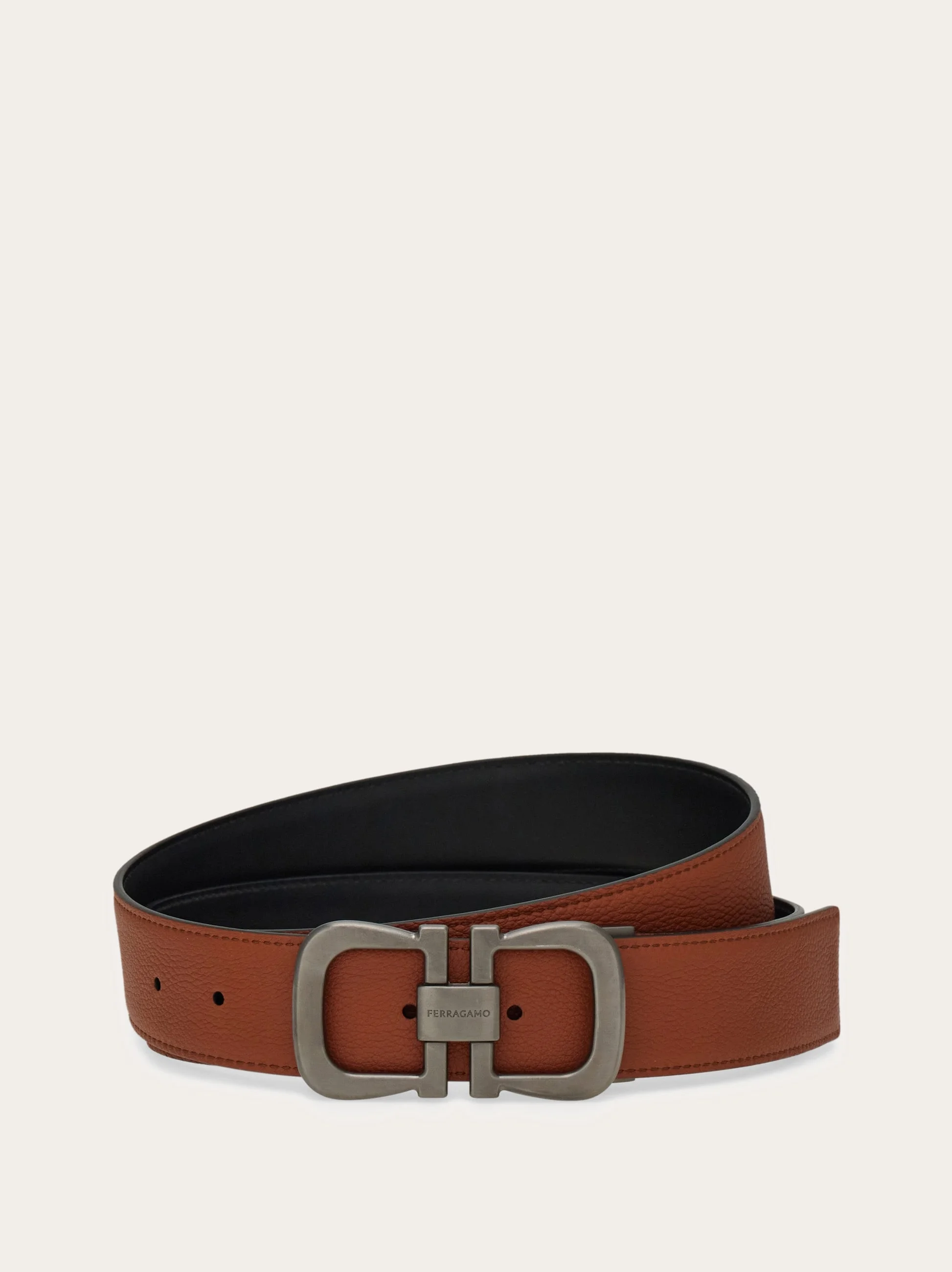 Reversible and adjustable Gancini belt - 1