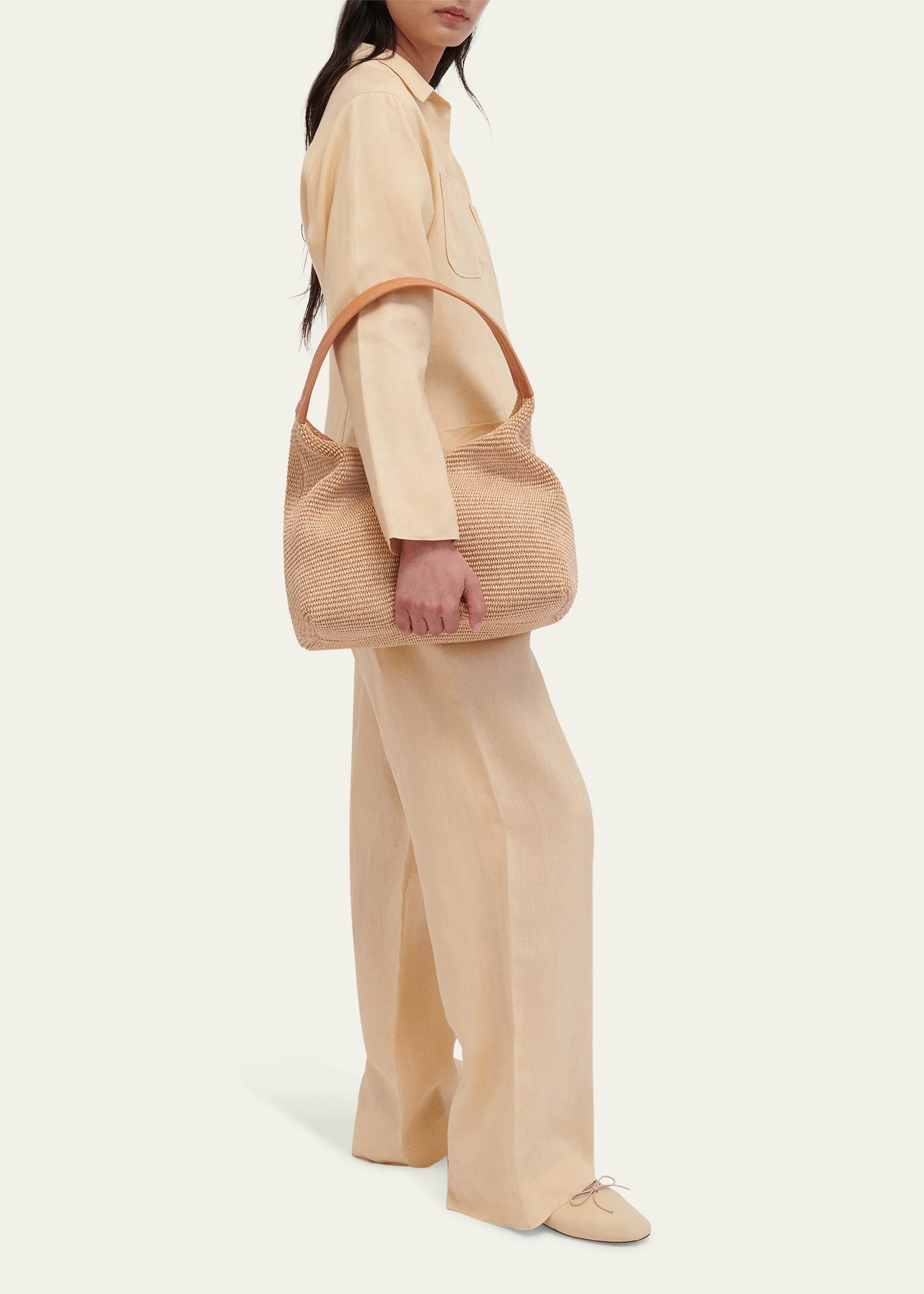 Candy Zip Raffia Shoulder Bag - 5