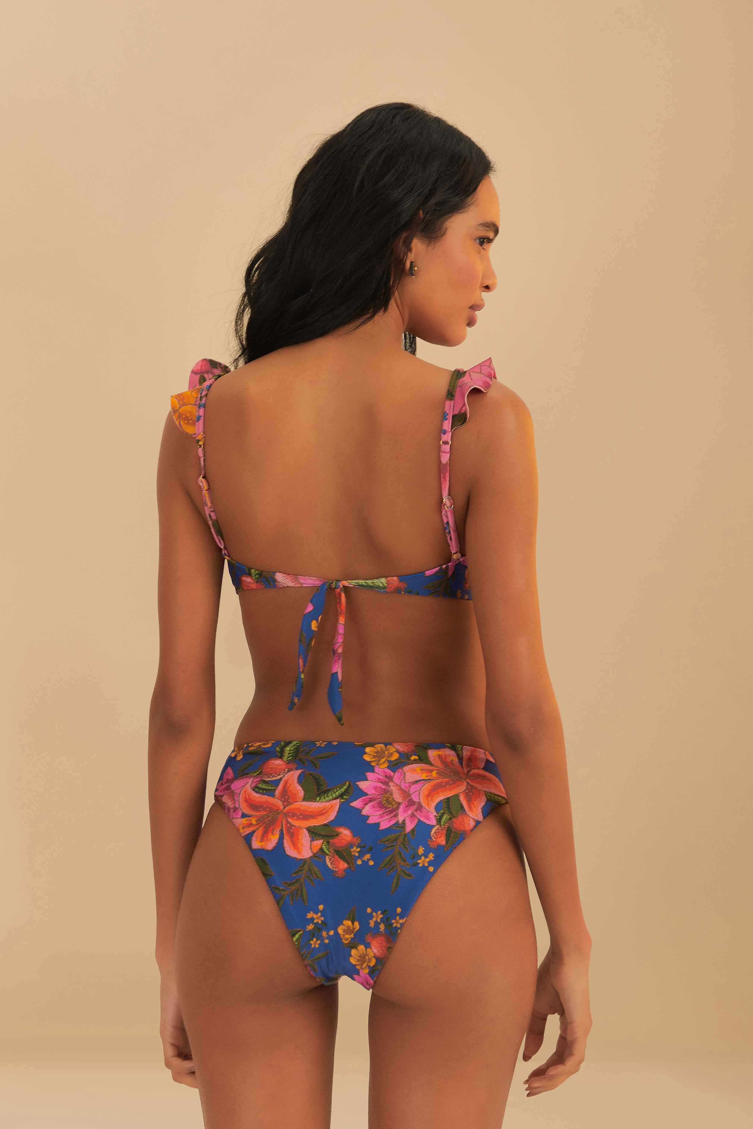 Multicolor Summer Fruit Underwire Bikini Top - 4