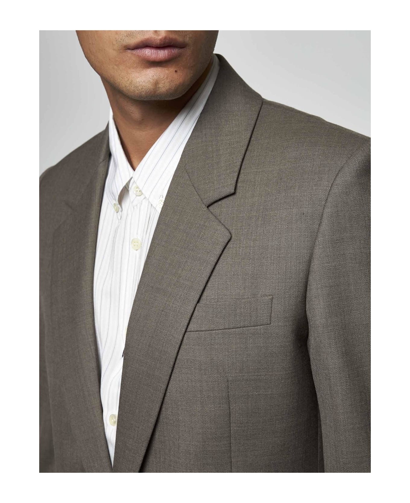Single-breasted Wool Blazer - 5