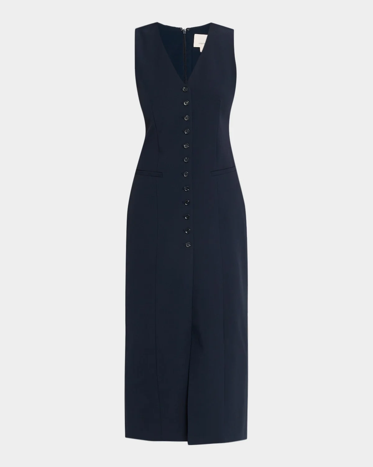 Kallen V-Neck Crepe Midi Dress - 1