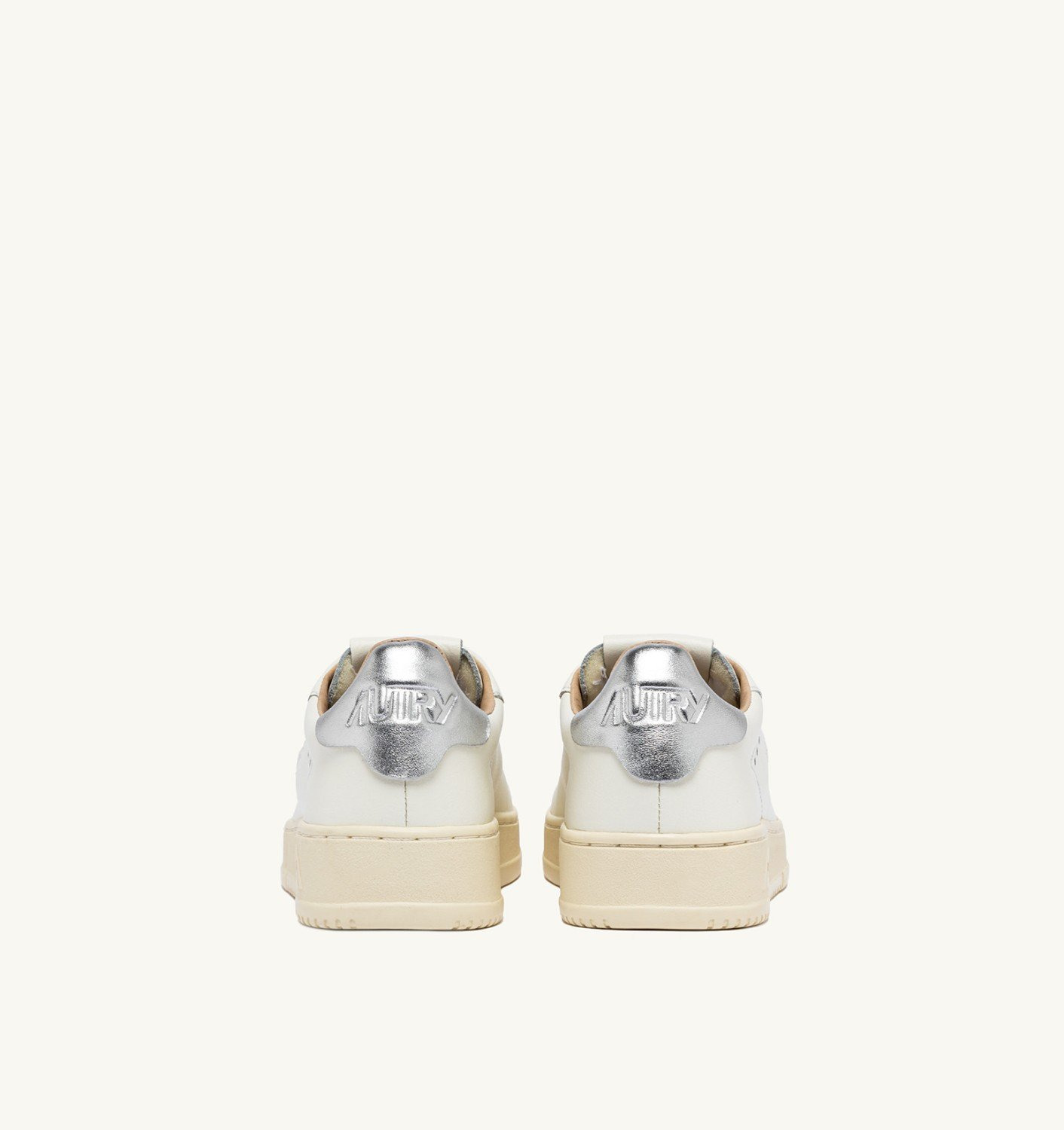 DALLAS LOW SNEAKERS IN WHITE AND SILVER LEATHER - 3
