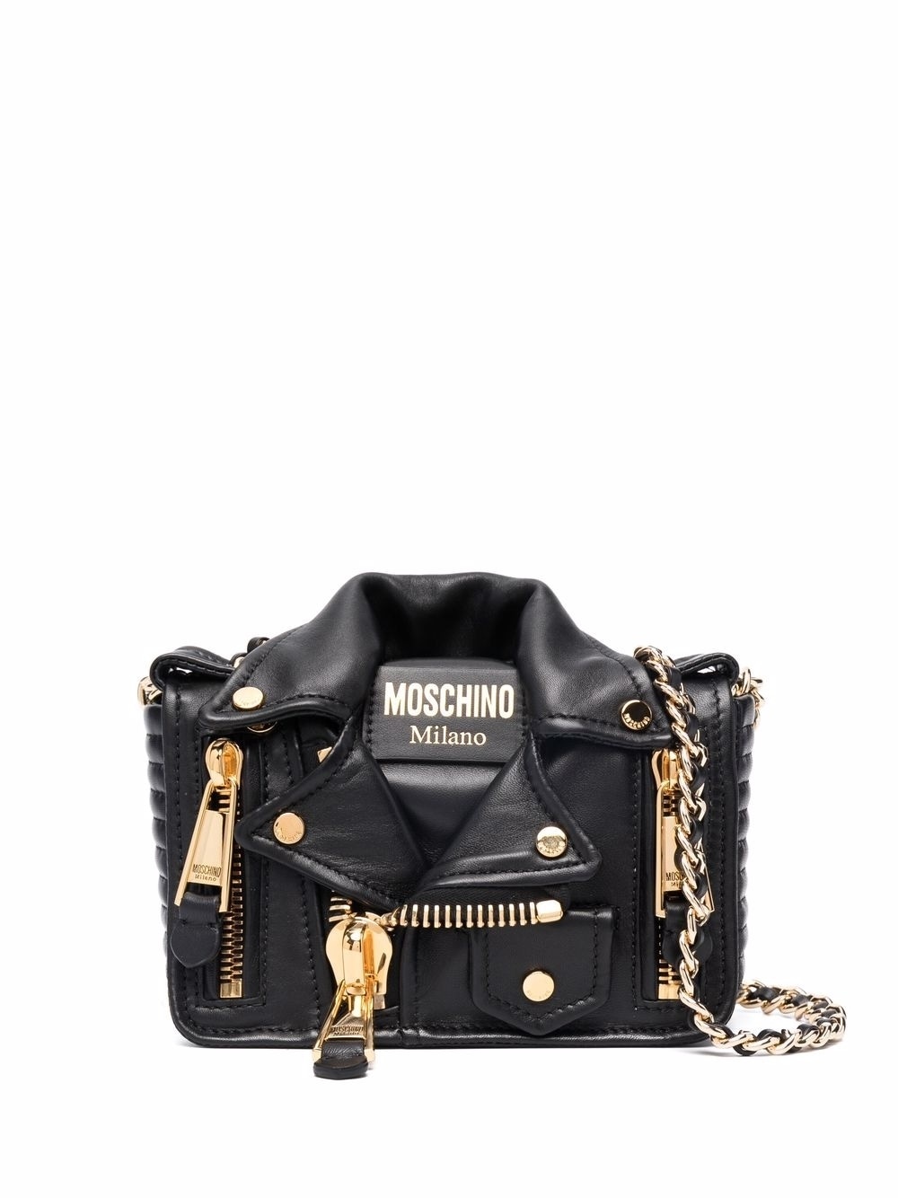 Biker leather crossbody bag - 1