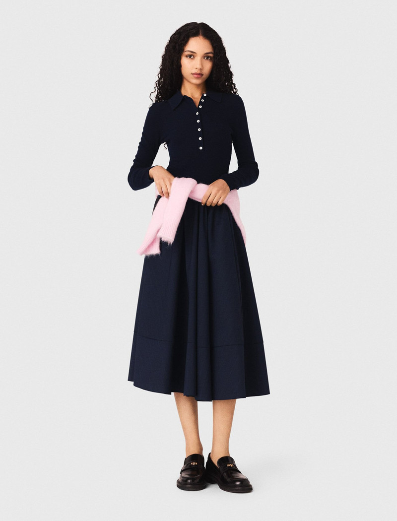 maje Polo collar ribbed jumper outlook