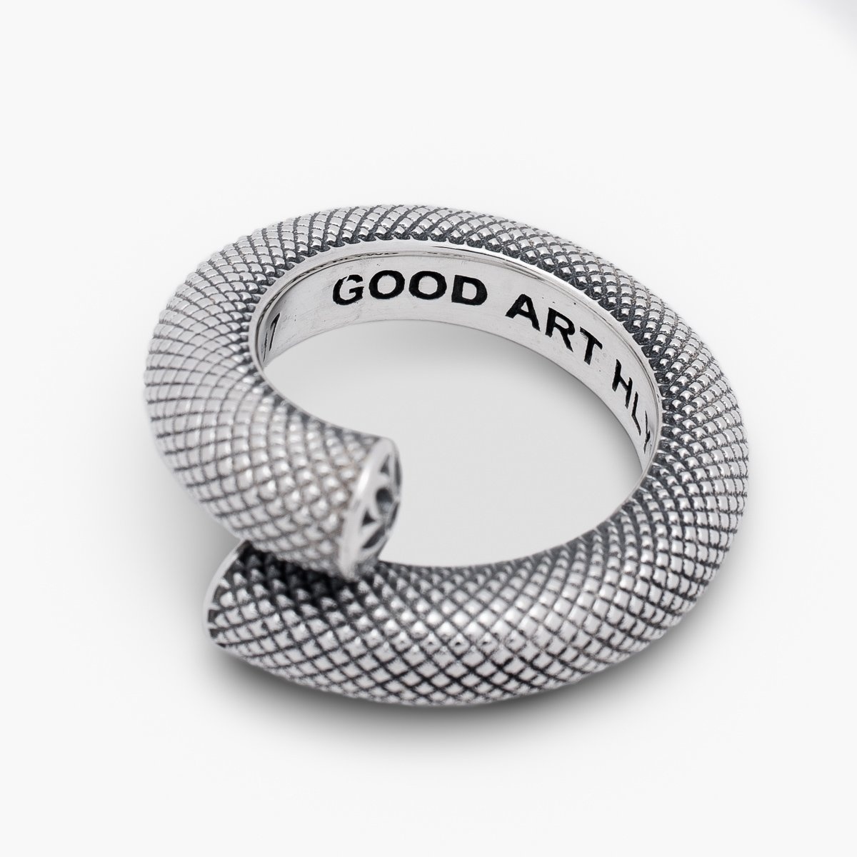 RS-NIXON-S-GSBM GOOD ART HLYWD Trick Dicky / Nixon Ring Goosebump - Sterling Silver - 4