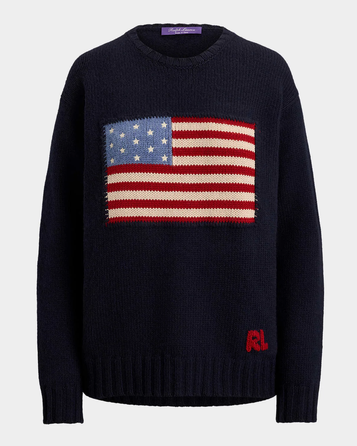 Flag Cashmere Crewneck Sweater - 1