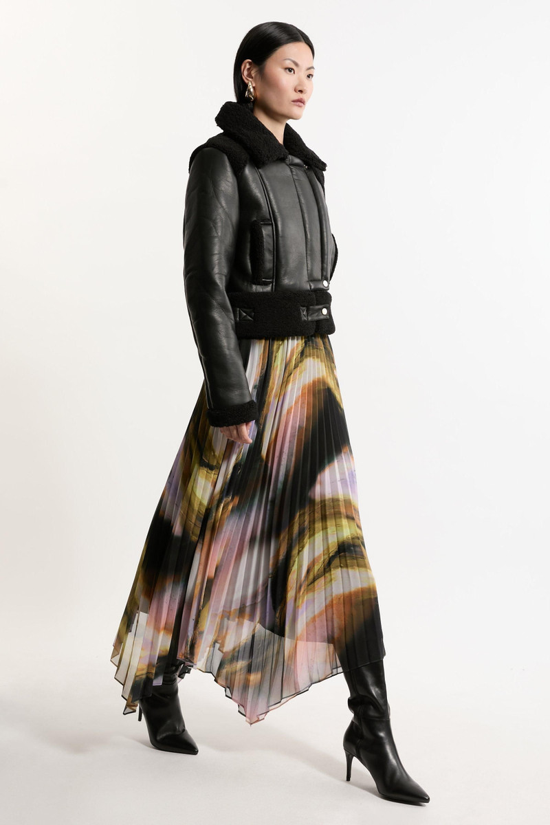Faux Fur Aviator Crop Jacket 3