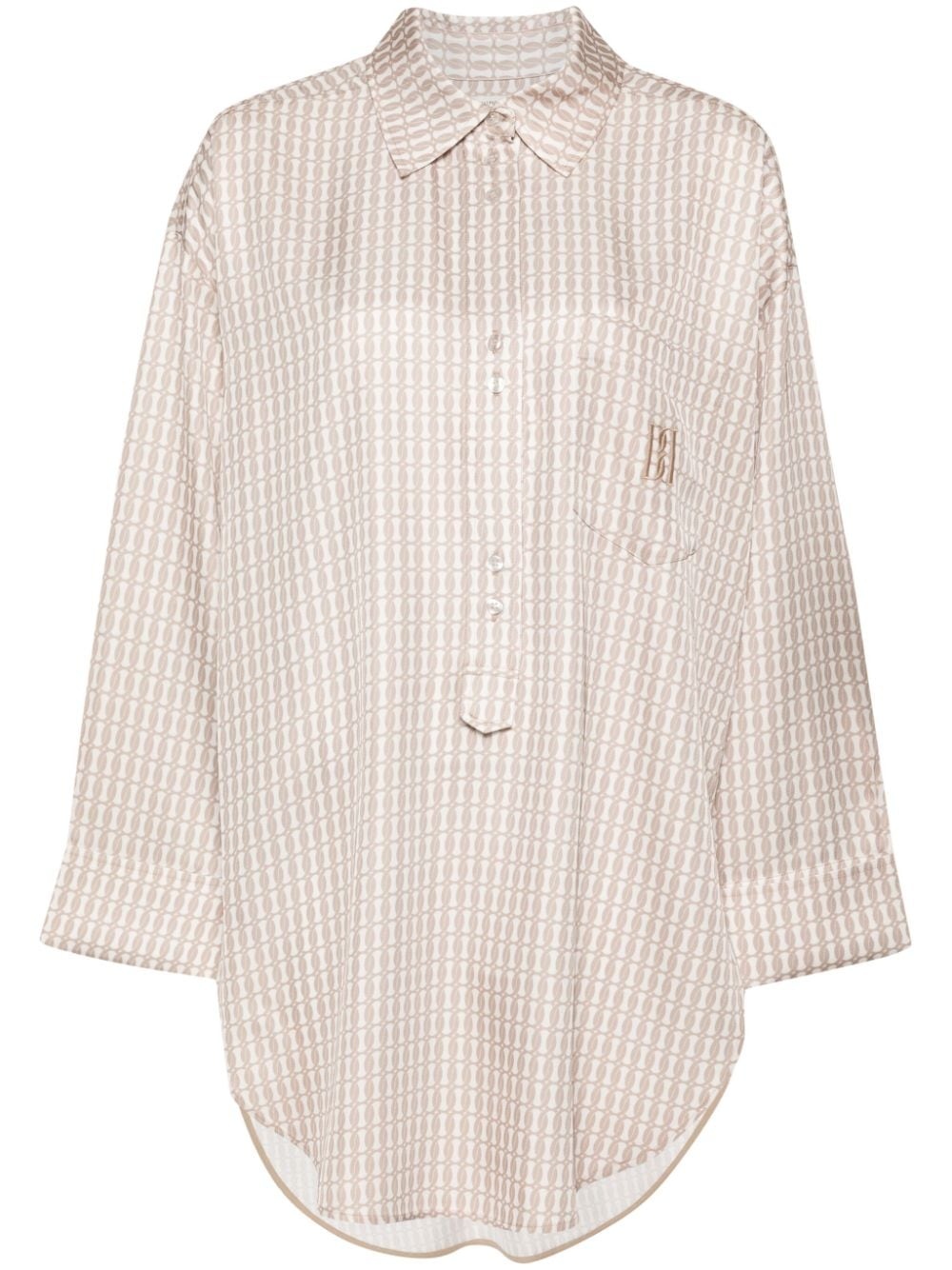 geometric-pattern blouse - 1