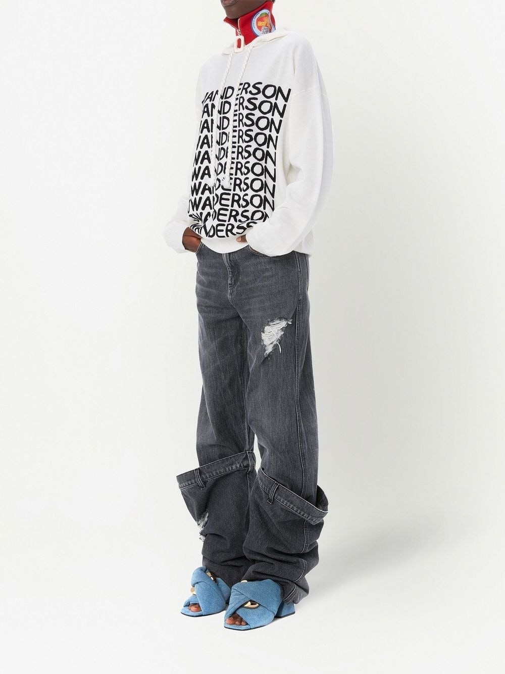 logo-print merino hoodie - 3